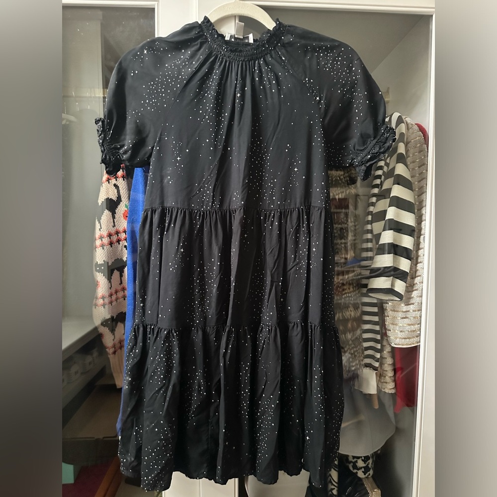 Free Assembly Black and White Star Dress, Girls Kids Size 10-12